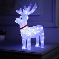 Светодиодная фигура &laquo;Оленёнок&raquo; 28 &times; 36 &times; 18 см, акрил, 40 LED, 220 В, свечение белое
