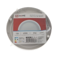 Светильник светодиодный IN HOME СПП 1565-КРУГ, 15 Вт, 6500 К, 1350 Лм, 230 В, IP65