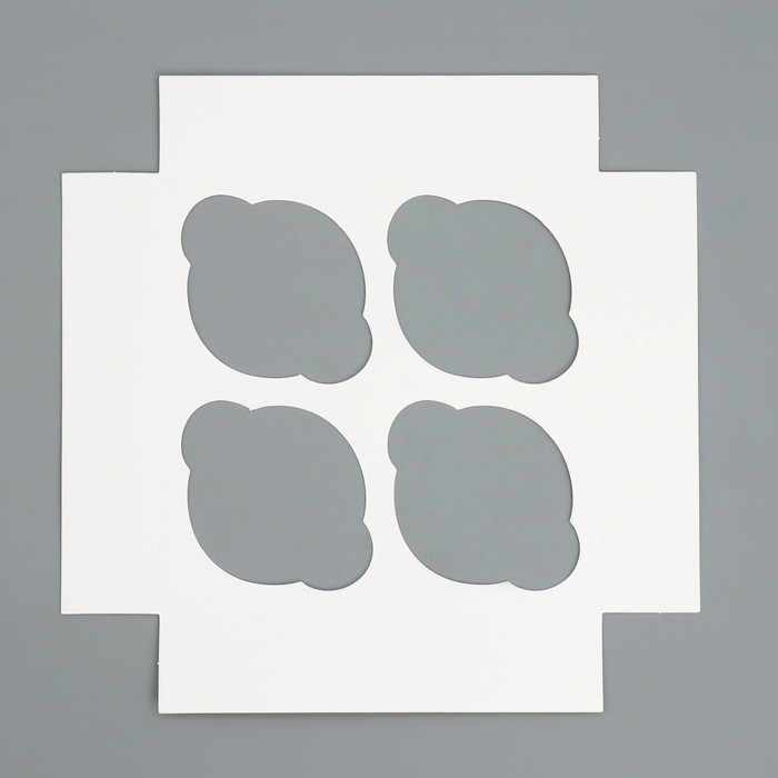 Коробка для капкейков складная с двусторонним нанесением &laquo;Новогодня посылка&raquo;, 16 х 16 х 10 см, Новый год