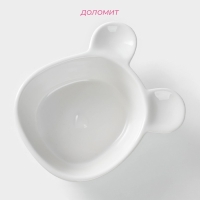 Конфетница керамическая Доляна &laquo;Мишка Отто&raquo;, 290 мл, 15&times;12&times;5 см, цвет белый