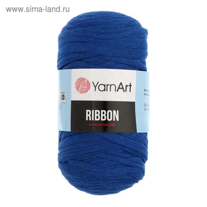 Пряжа "Ribbon" 40% полиэстер, 60% хлопок 125м/250гр (772 василек)