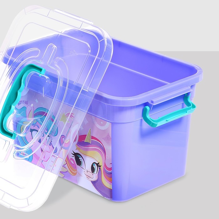 Ящик для хранения игрушек &laquo;Радужные единорожки&raquo;, 6,5 л