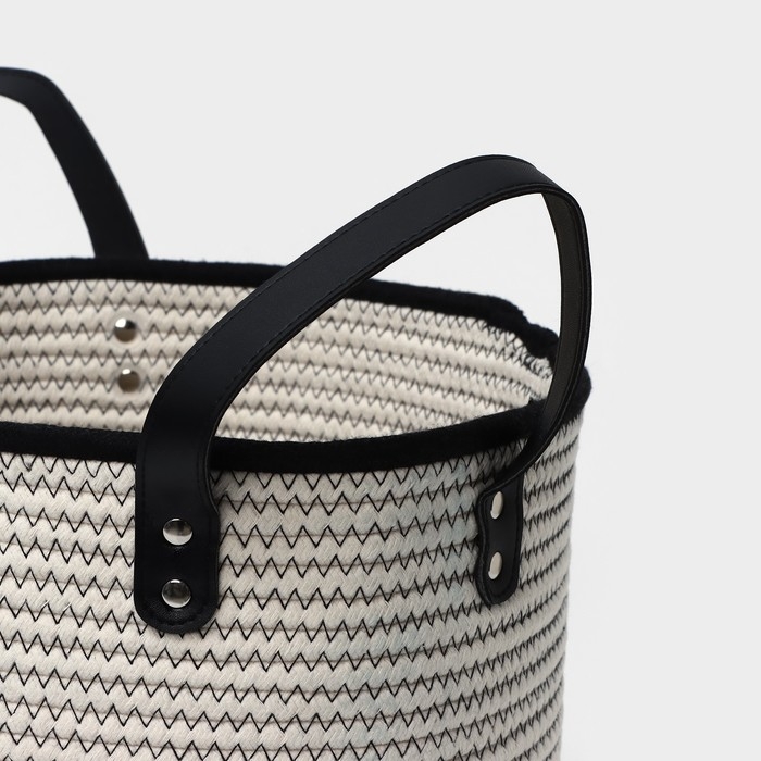 Корзина для хранения LaDо́m Sweet home, ручное плетение, 31&times;31&times;24 см, цвет белый