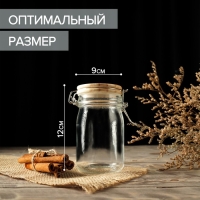 Банка стеклянная для сыпучих продуктов с бугельным замком &laquo;Эко&raquo;, 250 мл, 9&times;6,5&times;12 см