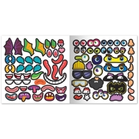 Книга с многоразовыми наклейками &laquo;Собери чудика&raquo;, 12 стр., с маркером, 20 глазок