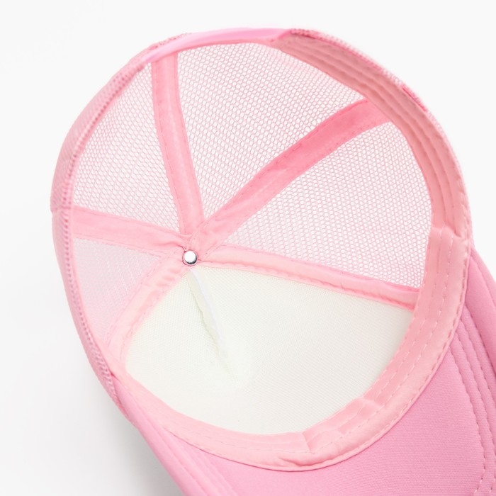Бейсболка женская с сеткой MINAKU, цвет светло-розовый, размер 56-58