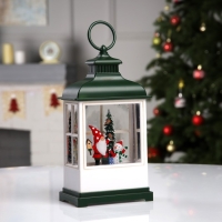 Светодиодная фигура &laquo;Фонарь с гномом&raquo; 10.2 &times; 23 &times; 5.8 см, пластик, батарейки ААх3 (не в комплекте), USB, свечение тёплое белое