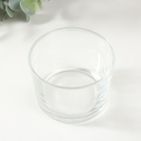 Подсвечник стекло на 1 свечу "Круглый" прозрачный 8х8х6 см Подсвечник стекло на 1 свечу "Круглый" прозрачный 8х8х6 см