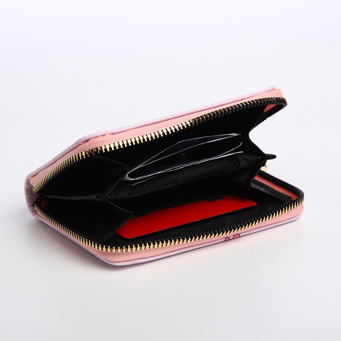 Кошелёк детский на молнии &laquo;Выбражулька&raquo;, цвет розовый