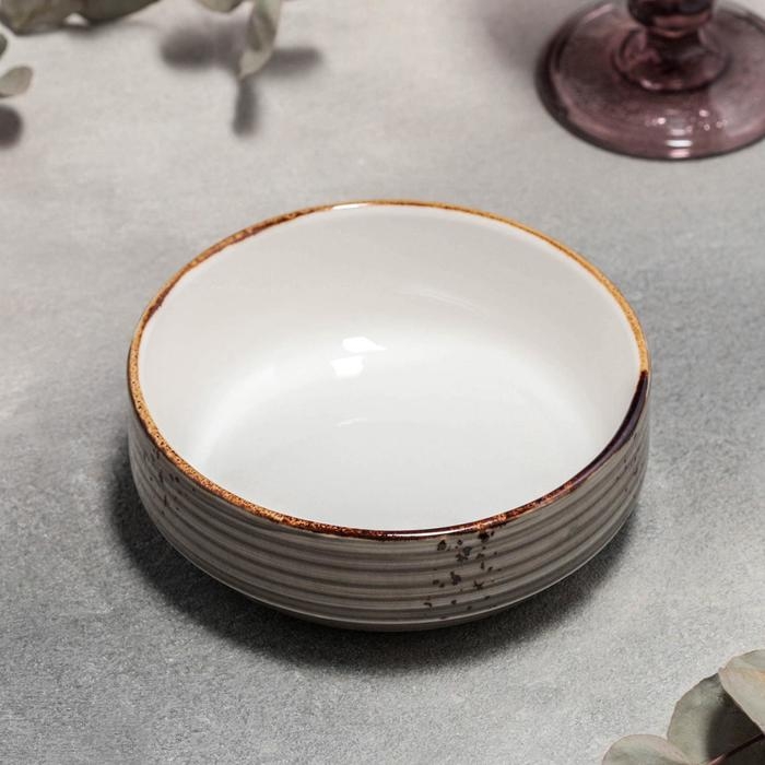 Миска фарфоровая штабелируемая &laquo;Суприм&raquo;, 450 мл, d=14 см, цвет серый