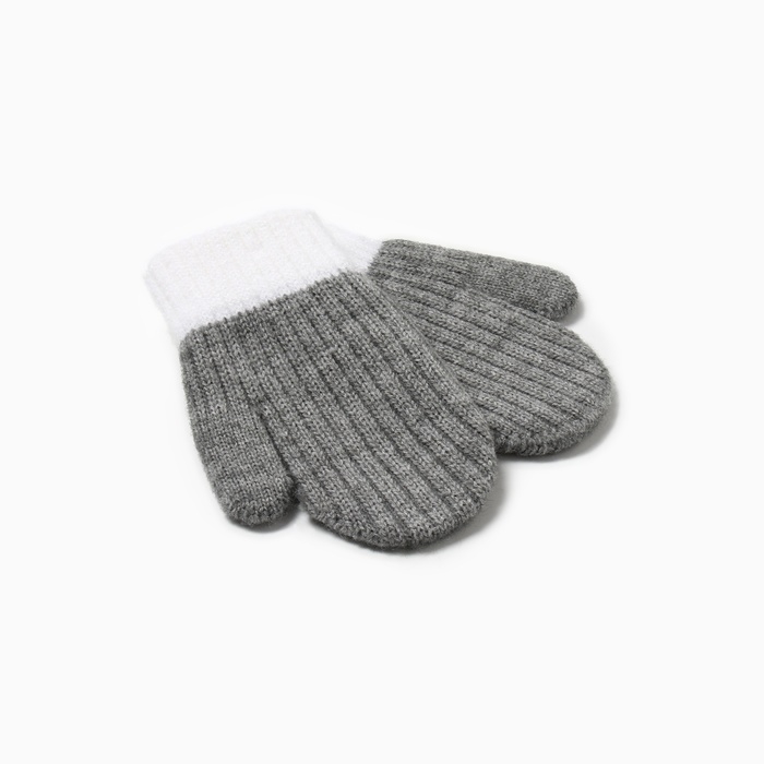 Варежки детские MINAKU, цвет серый, 15 см Варежки детские MINAKU, цвет серый, 15 см