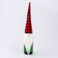 Новый год! Одежда на бутылку &laquo;Гном&raquo;, в клетку, 45 см
