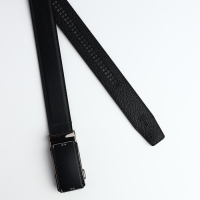 Ремень мужской, ширина 3,6 см, винт, пряжка автомат, цвет чёрный