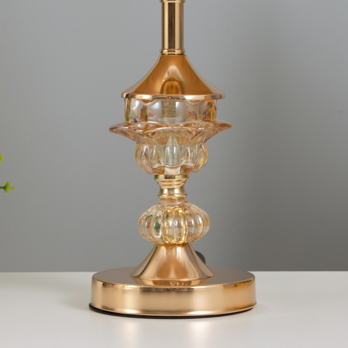 Лампа настольная с подсветкой "Адорно" 1х40Вт Е27 золото 24х24х43 см RISALUX