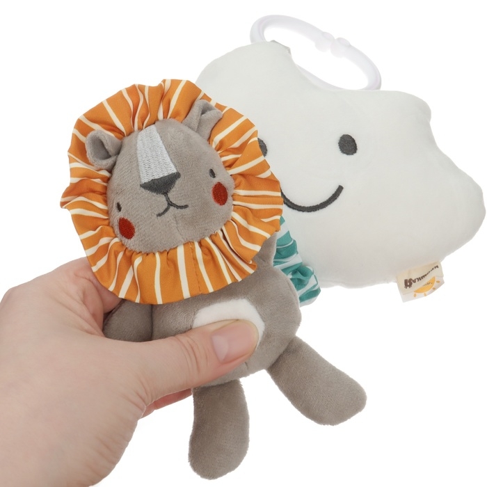 Подвеска музыкальная &laquo;Львенок Леон&raquo;, с пищалкой, на кроватку, коляску, Крошка Я