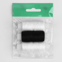 Набор ниток &laquo;Домино&raquo;, 45ЛЛ, 150 м, 3 шт, цвет чёрный/белый МИКС