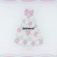 Блюдо стеклянное прямоугольное Доляна &laquo;Новогодняя ель&raquo;, 29,5&times;19,5 см, цвет красный