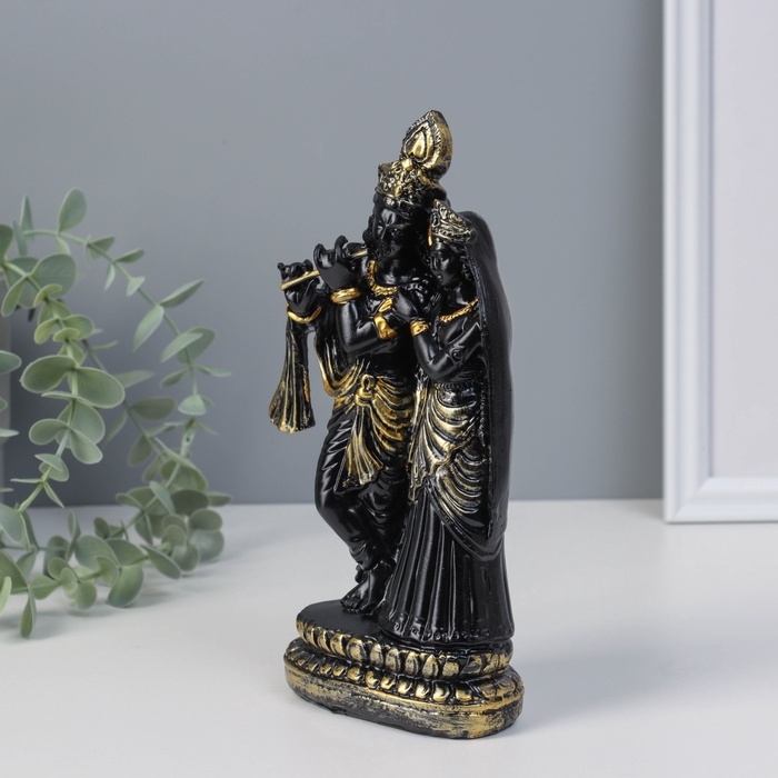 Нэцке полистоун Нэцке полистоун "Радха и Кришна" черный 22х9,7х11 см