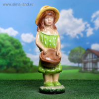 Садовая фигура "Девочка с корзиной большая" 20х24х65см микс Садовая фигура "Девочка с корзиной большая" 20х24х65см микс