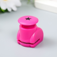 Дырокол фигурный кнопка "Звёздочка" d=1 см 4,3х4х3 см МИКС