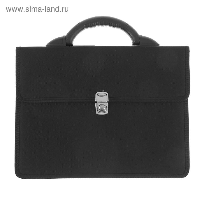 Портфель деловой 350 х 260 х 100 мм, текстильный, 2 отделения, К 1С11 Портфель деловой 350 х 260 х 100 мм, текстильный, 2 отделения, К 1С11 "Выборг", чёрный