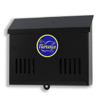 Ящик почтовый без замка (с петлёй), горизонтальный &laquo;Мини&raquo;, чёрный