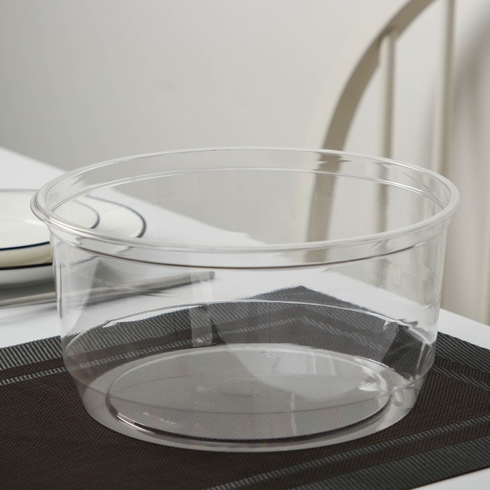 Крышка для тортницы пластиковая одноразовая ПР-Т-193, внешний 11&times;10&times;7 см, внутренний 22,5&times;19,4&times;10 см, цвет прозрачный, 100 шт/уп