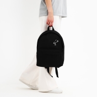 Рюкзак школьный текстильный &laquo;Булавка&raquo;, с карманом, 27х11х37, цвет чёрный