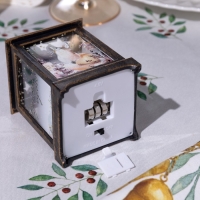 Светодиодная фигура &laquo;Бронзовый фонарь с лисой&raquo; 6.3 &times; 12 &times; 6.3 см, пластик, батарейки AG13х3 (в комплекте), свечение тёплое белое