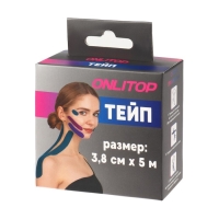 Кинезио - тейп, 3,8 см &times; 5 м, цвет красный