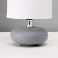 Настольная лампа "Ассенса" Е14 40вт серо-белый 13х13х22 см