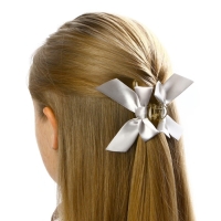 Краб для волос с бантом новогодний &laquo;Верь в чудеса&raquo;, на Новый год, 8 х 3 х 2,5 см