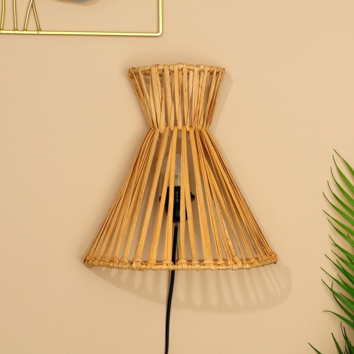 Светильник настенный из ротанга "Гавайи" 1х120Вт, Е27, 30х15х30 см