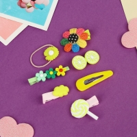 Набор для волос "Маленькие радости" (14 шт) семицветик, жёлтый