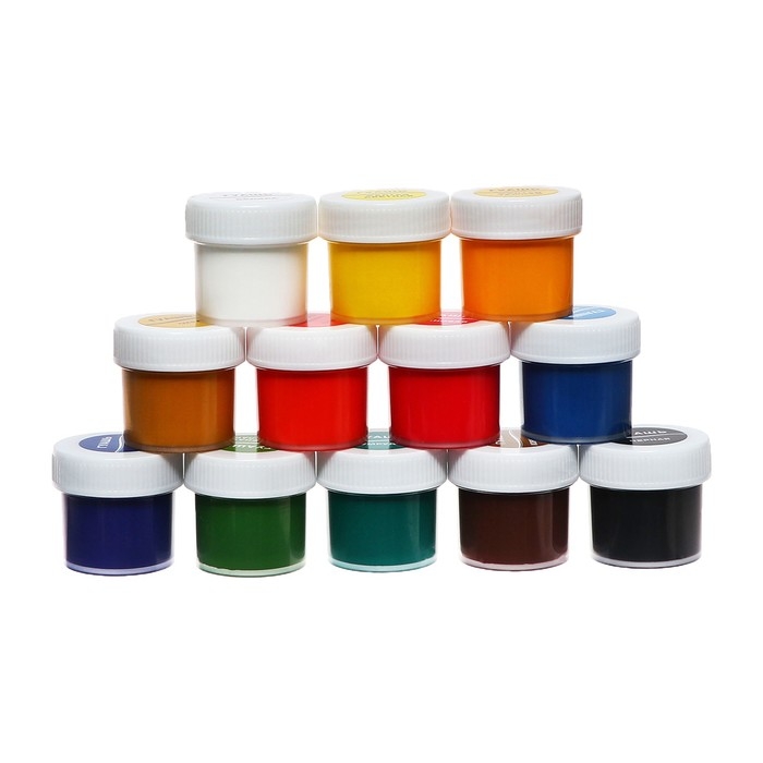 Гуашь 12 цветов х 20 мл Луч "Классика", в контейнере
