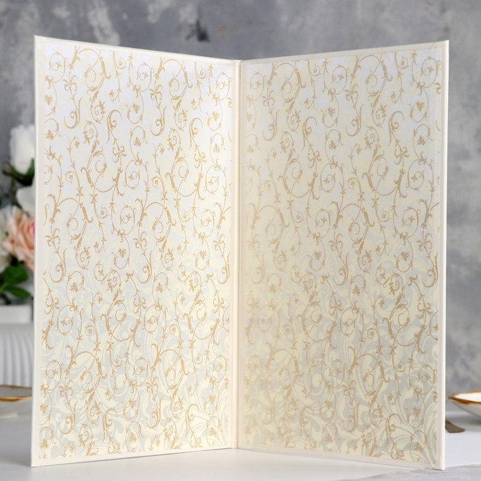 Папка для свидетельства о браке "Белая" бумвинил, мягкая, А4