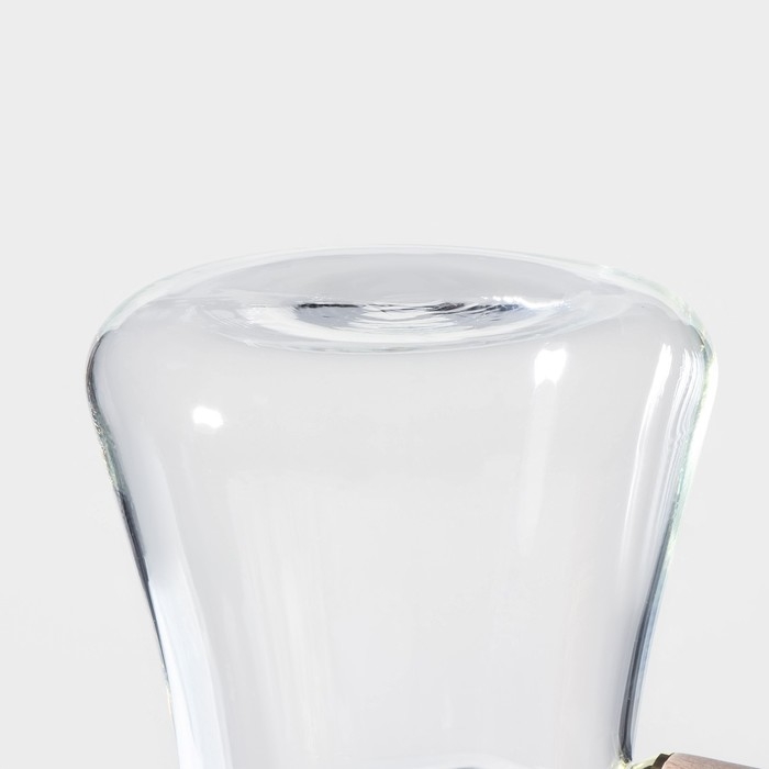 Турка стеклянная &laquo;Арабика&raquo;, 300 мл, 18,5&times;9&times;10 см, деревянная ручка