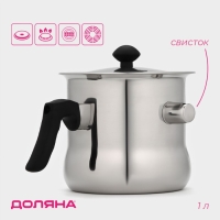 Молоковарка из нержавеющей стали Доляна, 1 л, h=13 см, d=14,5 см Молоковарка из нержавеющей стали Доляна, 1 л, h=13 см, d=14,5 см