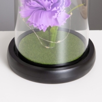 Ночник колба &laquo;Гвоздики&raquo; LED сиреневый 3хААА 10,5х10,5х22см