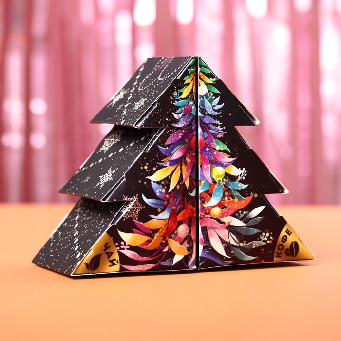 Подарочный набор новогодний &laquo;Счастья в новом году&raquo;: чай, кофе