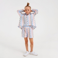 Рубашка для девочки MINAKU: Cotton Collection цвет белый, рост 122 Рубашка для девочки MINAKU: Cotton Collection цвет белый, рост 122