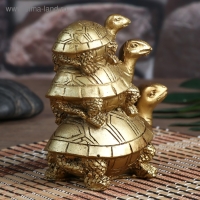 Нэцке полистоун под бронзу "Черепахи пирамида" 10х5,5х8,5 см Нэцке полистоун под бронзу "Черепахи пирамида" 10х5,5х8,5 см