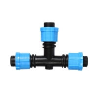 Соединитель Т-образный для капельной ленты, 16 мм &mdash; 16 мм &mdash; 16 мм, пластик, Greengo