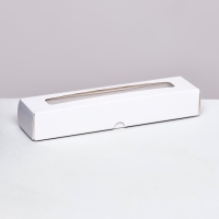 Коробка складная под 5 конфет, белая, 5 х 22 х 3,5 см, набор 5 шт.