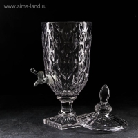 Диспенсер для напитков стеклянный Magistro &laquo;Восторг&raquo;, 3 л, 17&times;17&times;50 см