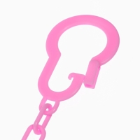 Держатель для соски - пустышки &laquo;Я - это стиль&raquo;, на цепочке, цвет розовый