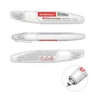 Ручка-корректор ErichKrause Techno White Ergo, 12 мл, с металлическим наконечником