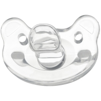 Соска - пустышка цельносиликоновая ортодонтическая &laquo;Мишка&raquo;, от 0 мес., цвет прозрачный