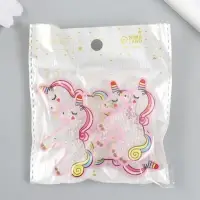 Шейкер для творчества акрил "Единорожек" с бисером 0,5х5х5 см