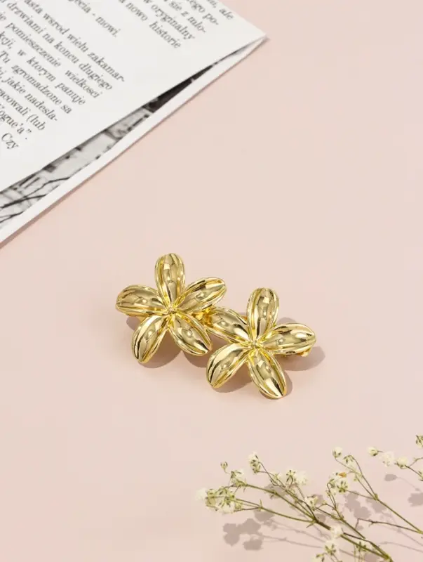 Заколка-автомат для волос "Орнелла" 7 см, золото